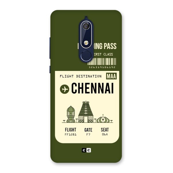 Chennai Boarding Pass Back Case for Nokia 5.1