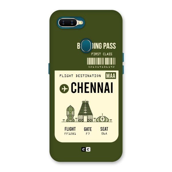 Chennai Boarding Pass Back Case for Oppo A7