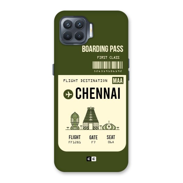 Chennai Boarding Pass Back Case for Oppo F17 Pro