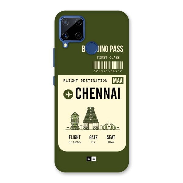 Chennai Boarding Pass Back Case for Realme C12