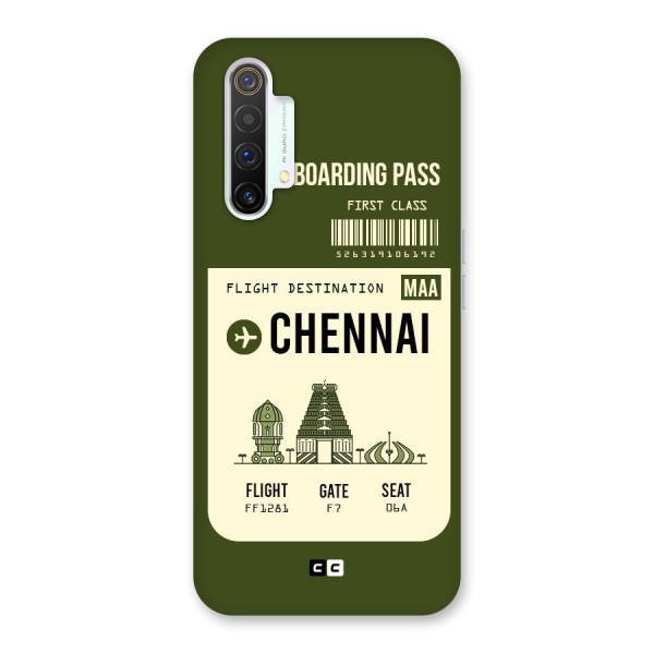 Chennai Boarding Pass Back Case for Realme X3