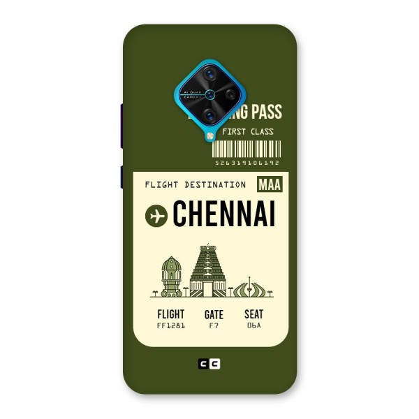 Chennai Boarding Pass Back Case for Vivo S1 Pro