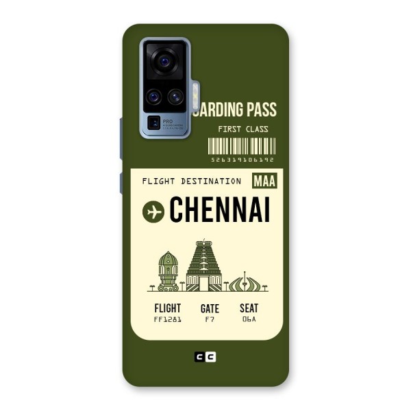 Chennai Boarding Pass Back Case for Vivo X50 Pro