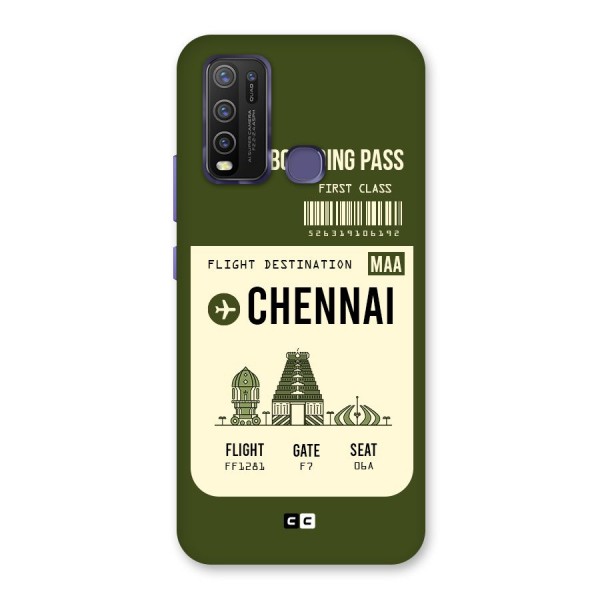 Chennai Boarding Pass Back Case for Vivo Y30