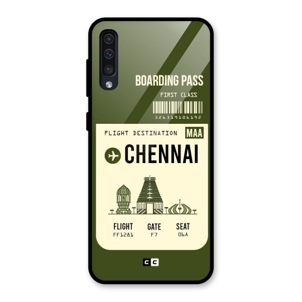 Chennai Boarding Pass Glass Back Case for Galaxy A50s