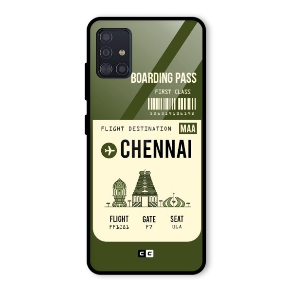 Chennai Boarding Pass Glass Back Case for Galaxy A51