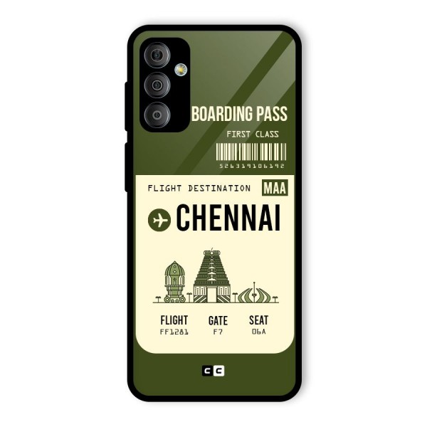 Chennai Boarding Pass Glass Back Case for Galaxy F23