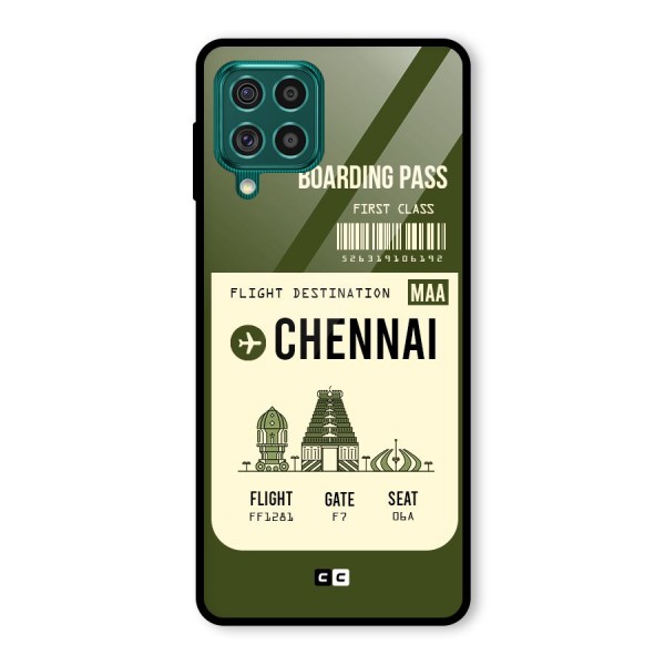 Chennai Boarding Pass Glass Back Case for Galaxy F62