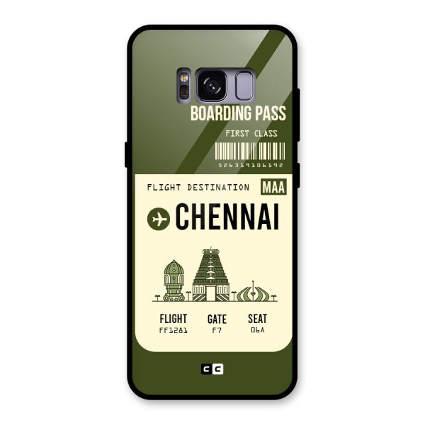 Chennai Boarding Pass Glass Back Case for Galaxy S8