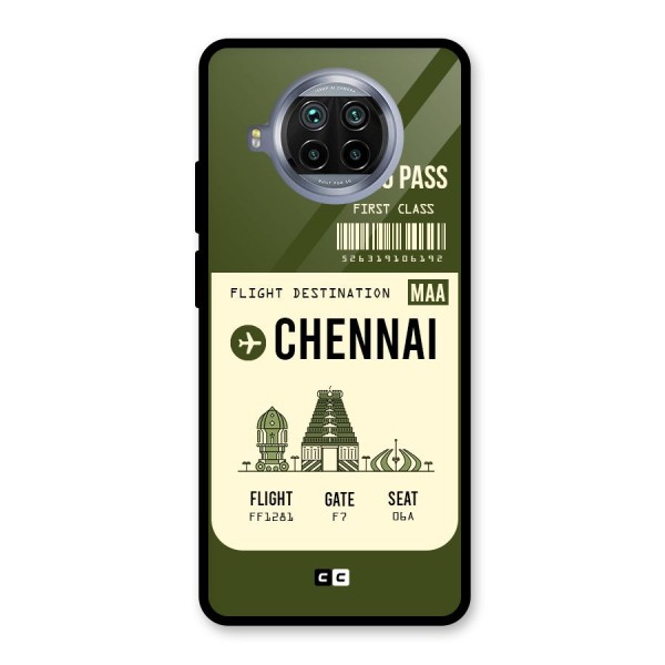 Chennai Boarding Pass Glass Back Case for Mi 10i