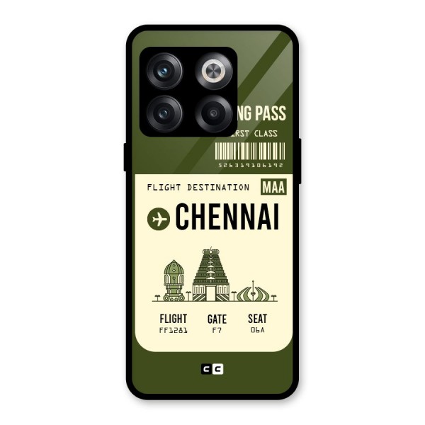 Chennai Boarding Pass Glass Back Case for OnePlus 10T