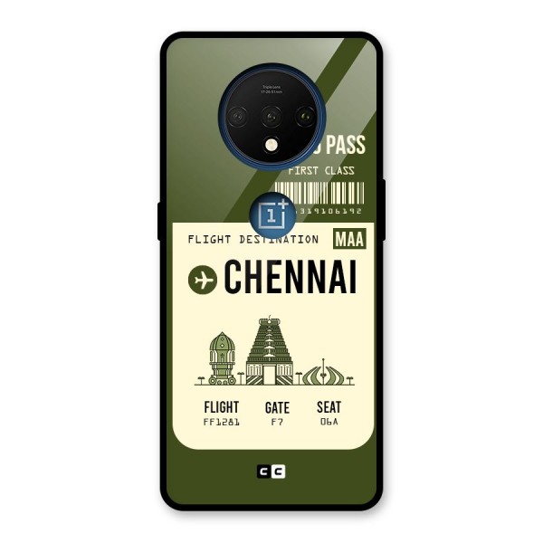 Chennai Boarding Pass Glass Back Case for OnePlus 7T