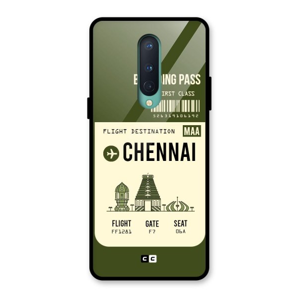 Chennai Boarding Pass Glass Back Case for OnePlus 8