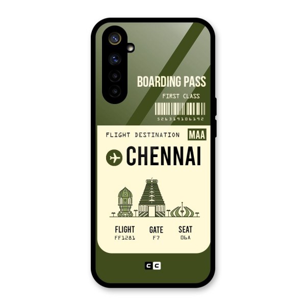 Chennai Boarding Pass Glass Back Case for Realme 6