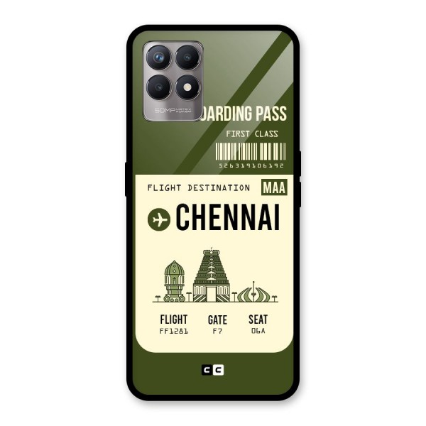 Chennai Boarding Pass Glass Back Case for Realme 8i