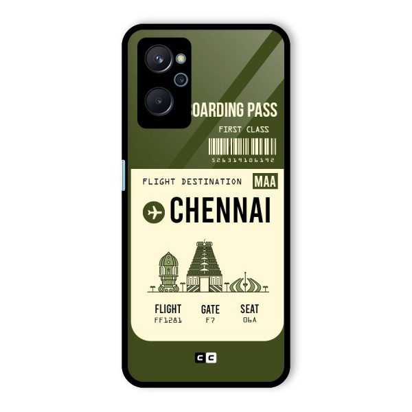 Chennai Boarding Pass Glass Back Case for Realme 9i