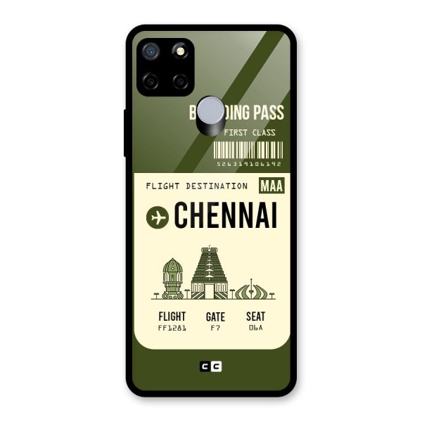 Chennai Boarding Pass Glass Back Case for Realme C15