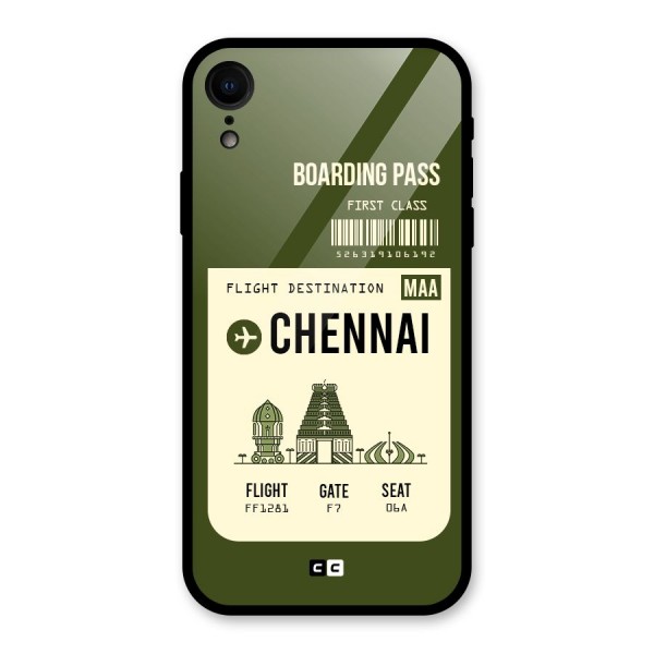 Chennai Boarding Pass Glass Back Case for XR