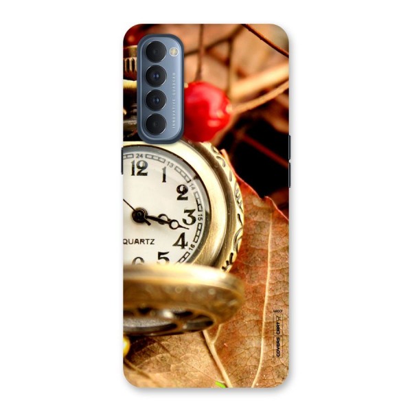 Cherry And Clock Back Case for Reno4 Pro