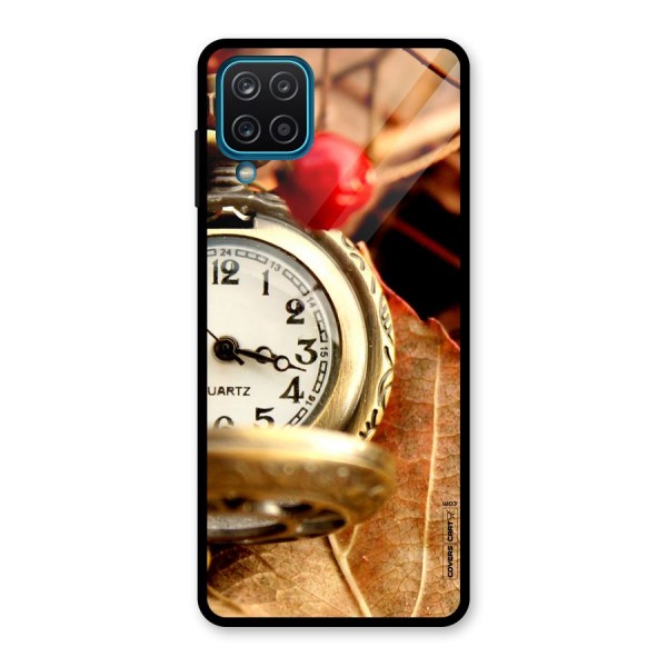 Cherry And Clock Glass Back Case for Galaxy A12