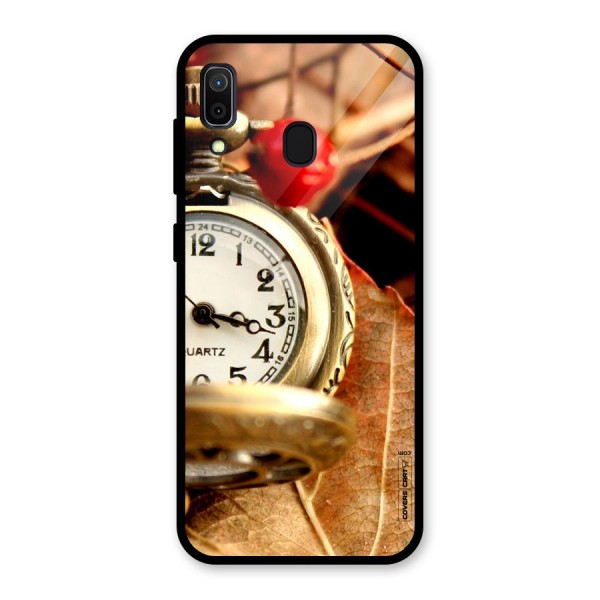 Cherry And Clock Glass Back Case for Galaxy A30