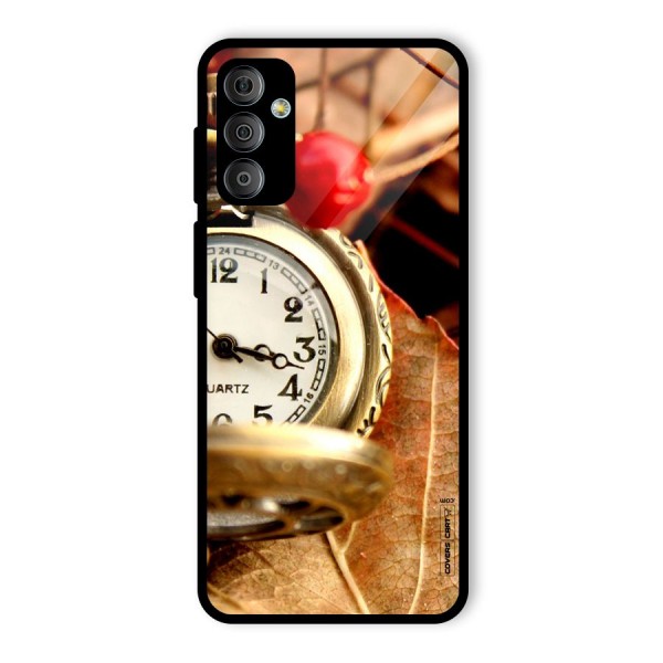 Cherry And Clock Glass Back Case for Galaxy F23