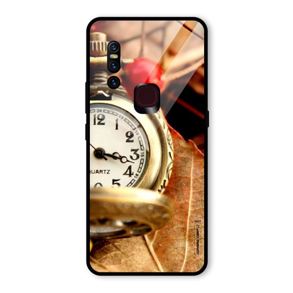 Cherry And Clock Glass Back Case for Vivo V15