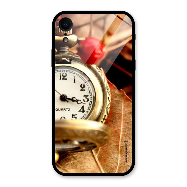 Cherry And Clock Glass Back Case for XR