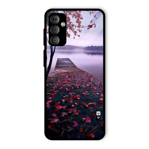 Cherry Blossom Dock Glass Back Case for Galaxy F23