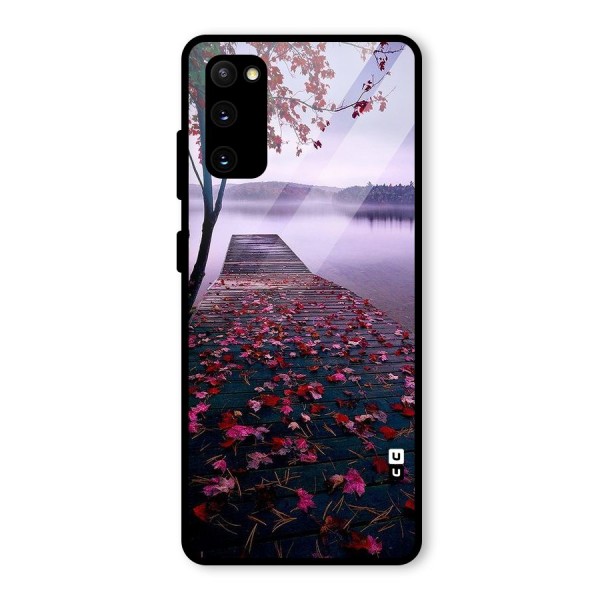 Cherry Blossom Dock Glass Back Case for Galaxy S20 FE