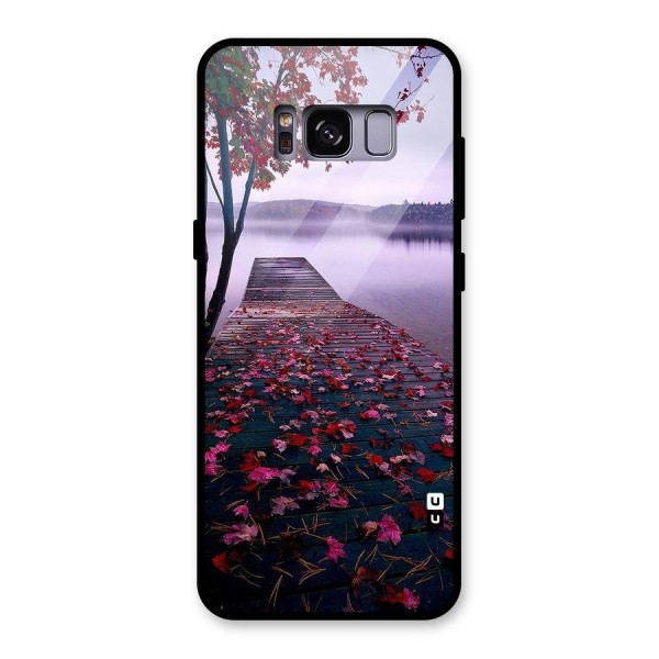 Cherry Blossom Dock Glass Back Case for Galaxy S8