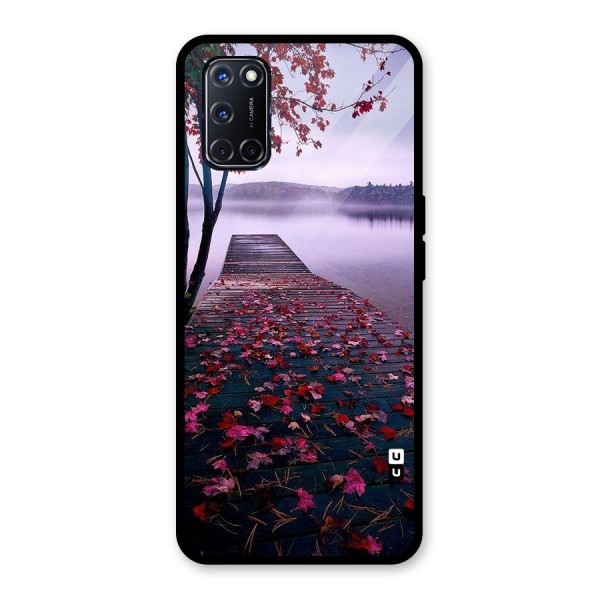 Cherry Blossom Dock Glass Back Case for Oppo A52