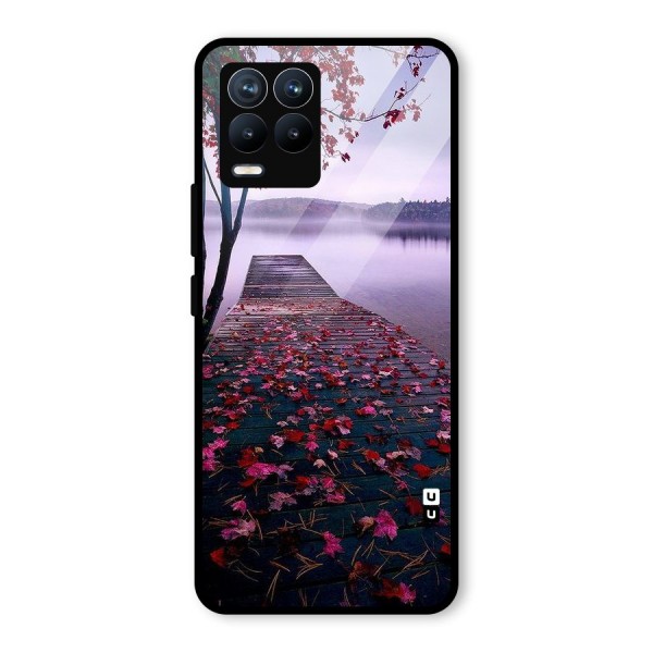 Cherry Blossom Dock Glass Back Case for Realme 8