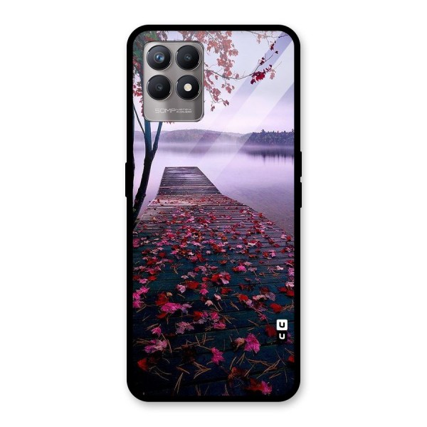 Cherry Blossom Dock Glass Back Case for Realme 8i