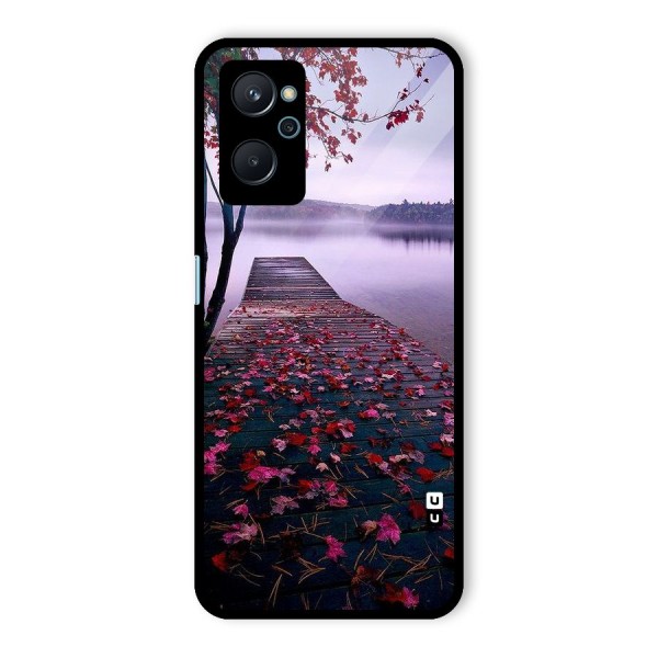 Cherry Blossom Dock Glass Back Case for Realme 9i