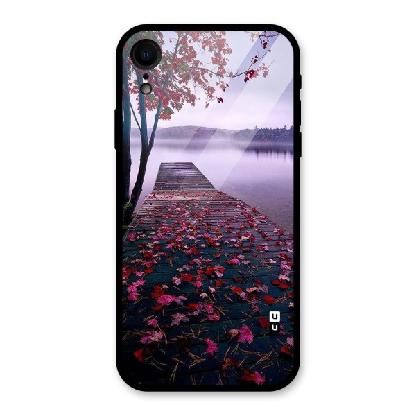 Cherry Blossom Dock Glass Back Case for XR