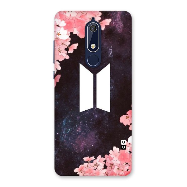 Cherry Blossom Pause Design Back Case for Nokia 5.1