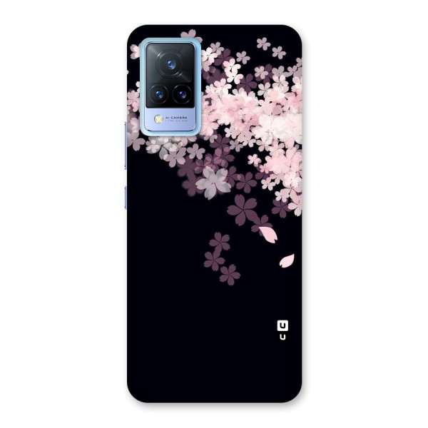 Cherry Flowers Pink Back Case for Vivo V21 5G