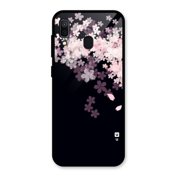 Cherry Flowers Pink Glass Back Case for Galaxy A30