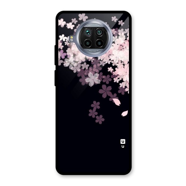 Cherry Flowers Pink Glass Back Case for Mi 10i