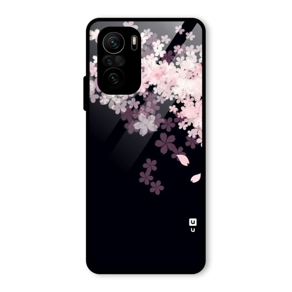 Cherry Flowers Pink Glass Back Case for Mi 11x