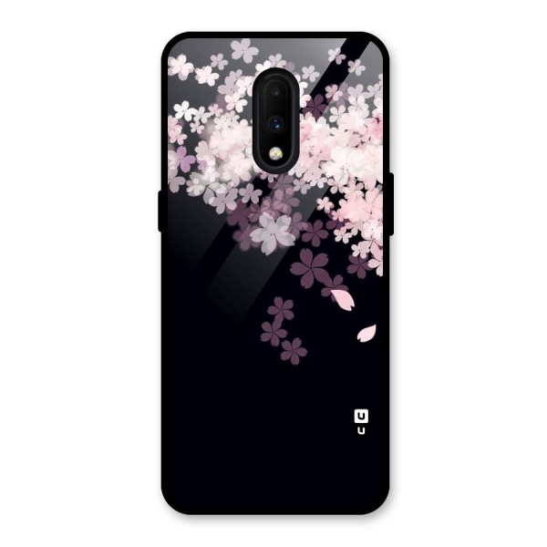 Cherry Flowers Pink Glass Back Case for OnePlus 7