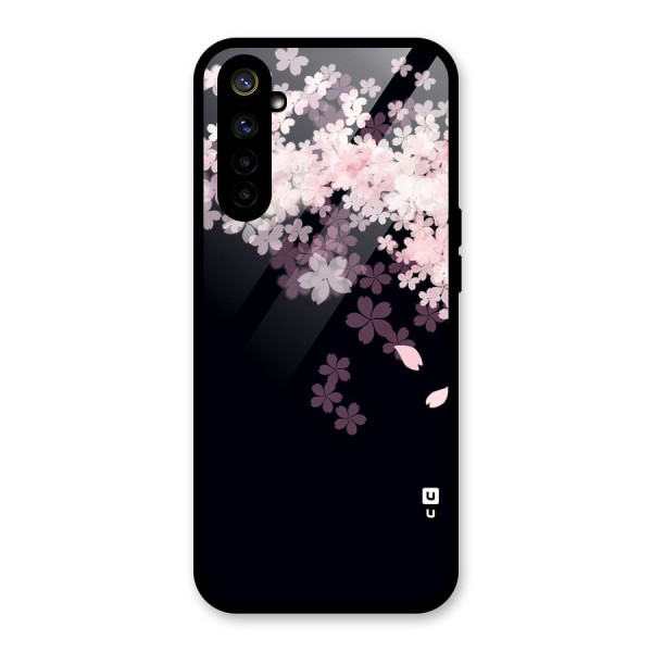 Cherry Flowers Pink Glass Back Case for Realme 6i