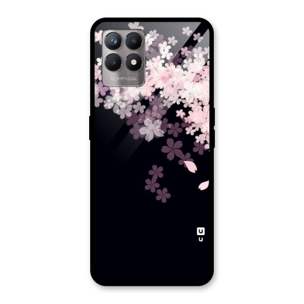 Cherry Flowers Pink Glass Back Case for Realme 8i