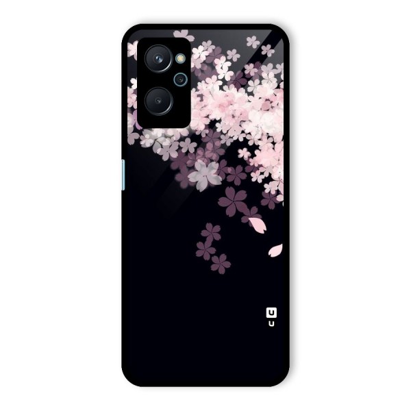 Cherry Flowers Pink Glass Back Case for Realme 9i