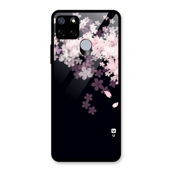 Cherry Flowers Pink Glass Back Case for Realme C15