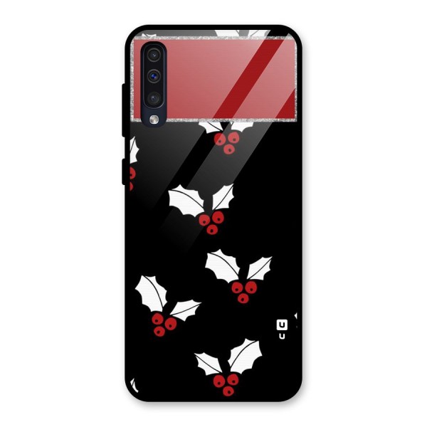 Cherry Leaf Design Glass Back Case for Galaxy A50s