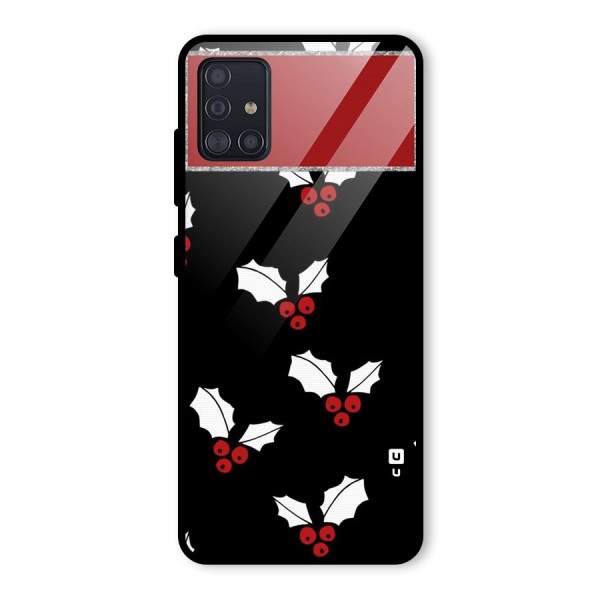 Cherry Leaf Design Glass Back Case for Galaxy A51