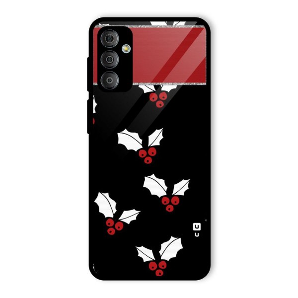 Cherry Leaf Design Glass Back Case for Galaxy F23