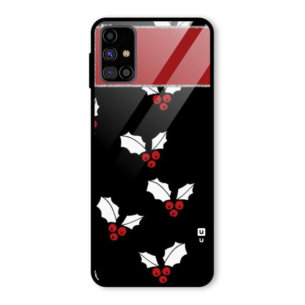 Cherry Leaf Design Glass Back Case for Galaxy M31s